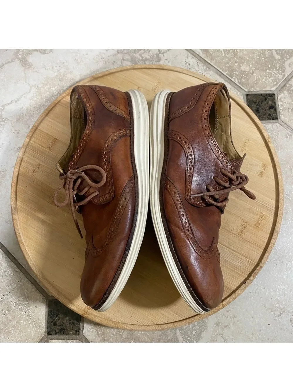 Cole Haan Lunarlon Men’s Original Wingtip Oxford Lunargrand 9M Leather